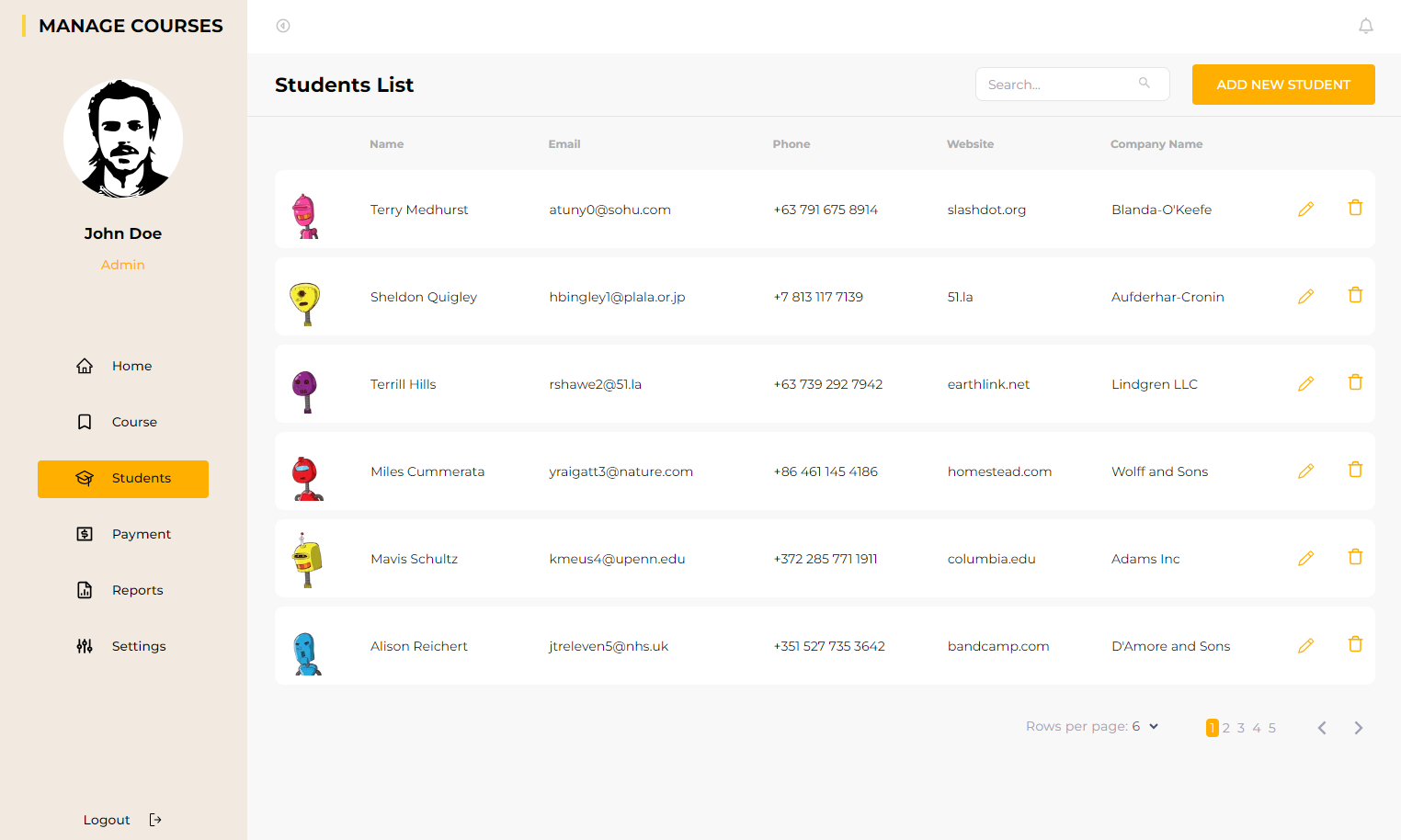 Students Dashboard